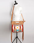 American Darling Clutch Hand Tooled Hair On Genuine Leather Women Bag Western Handbag Purse