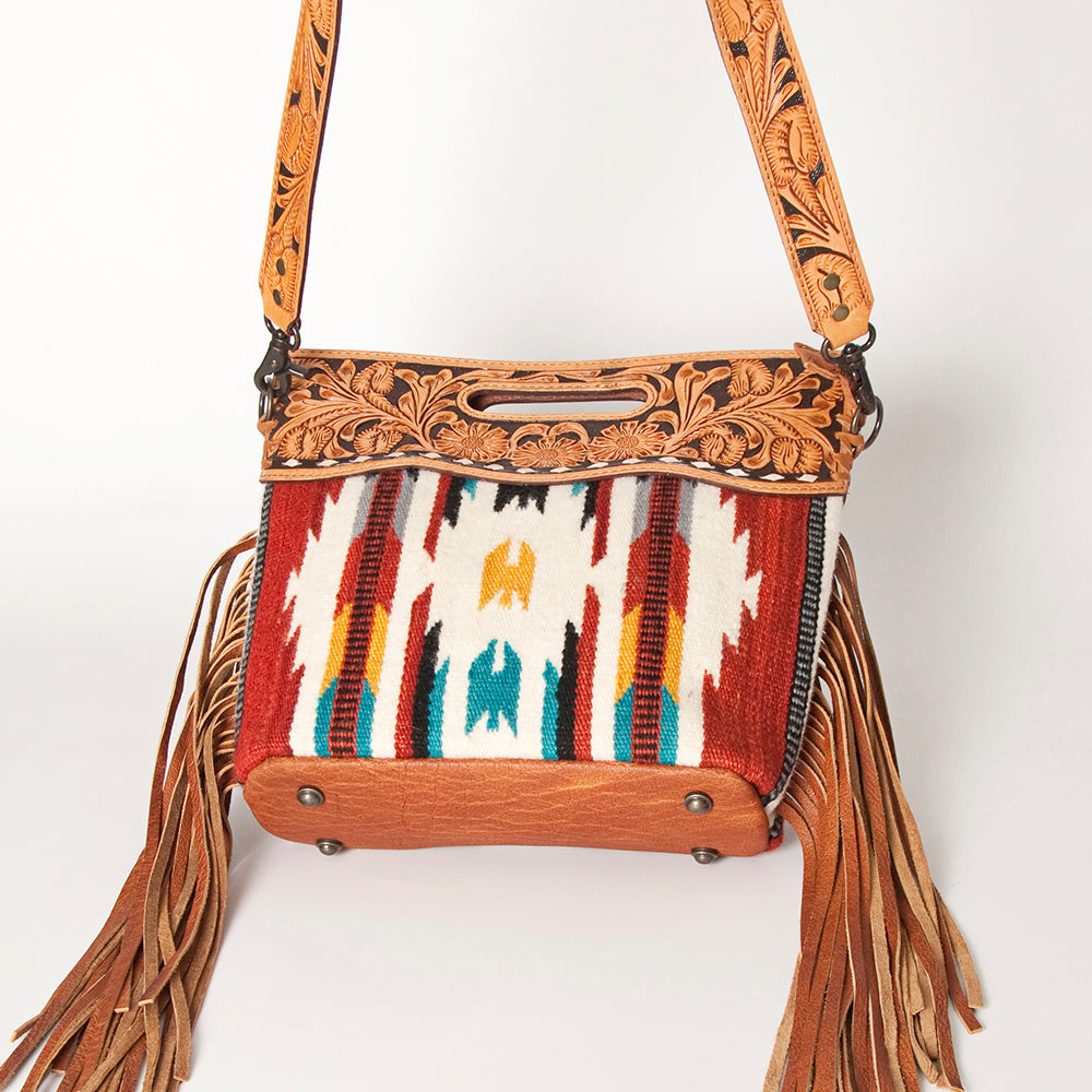 American Darling Clutch Hand Tooled Hair On Genuine Leather Women Bag Western Handbag Purse