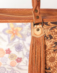 American Darling Briefcase Hand Tooled Saddle Blanket Genuine Leather women bag western handbag purse