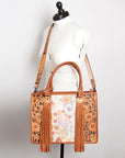 American Darling Briefcase Hand Tooled Saddle Blanket Genuine Leather women bag western handbag purse