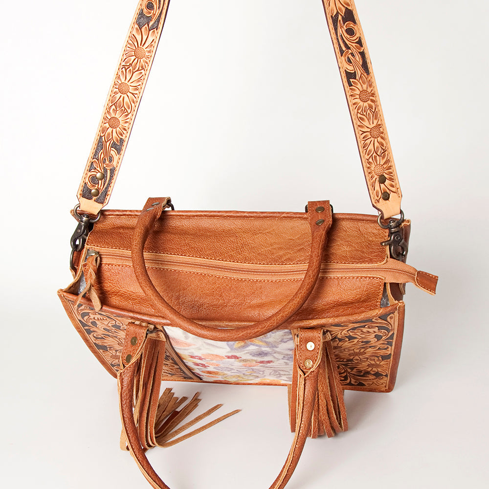 American Darling Briefcase Hand Tooled Saddle Blanket Genuine Leather women bag western handbag purse