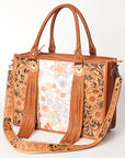 American Darling Briefcase Hand Tooled Saddle Blanket Genuine Leather women bag western handbag purse