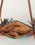 American Darling Cross Body Hand Tooled Saddle Blanket Genuine Leather women bag western handbag purse