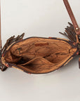 American Darling Cross Body Hand Tooled Saddle Blanket Genuine Leather women bag western handbag purse