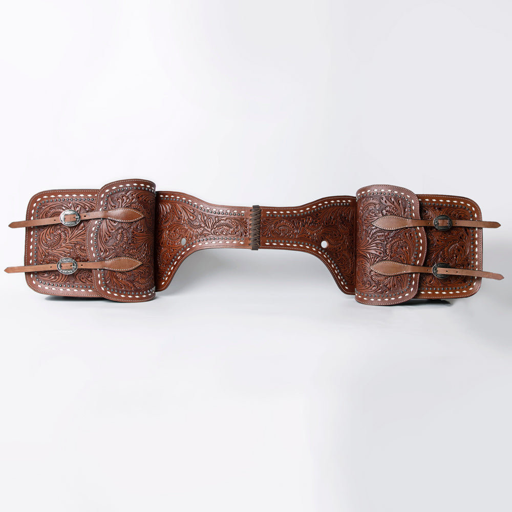Hilason Western Horse Leather Saddle Bag Heavyduty Traditional Trail Ride