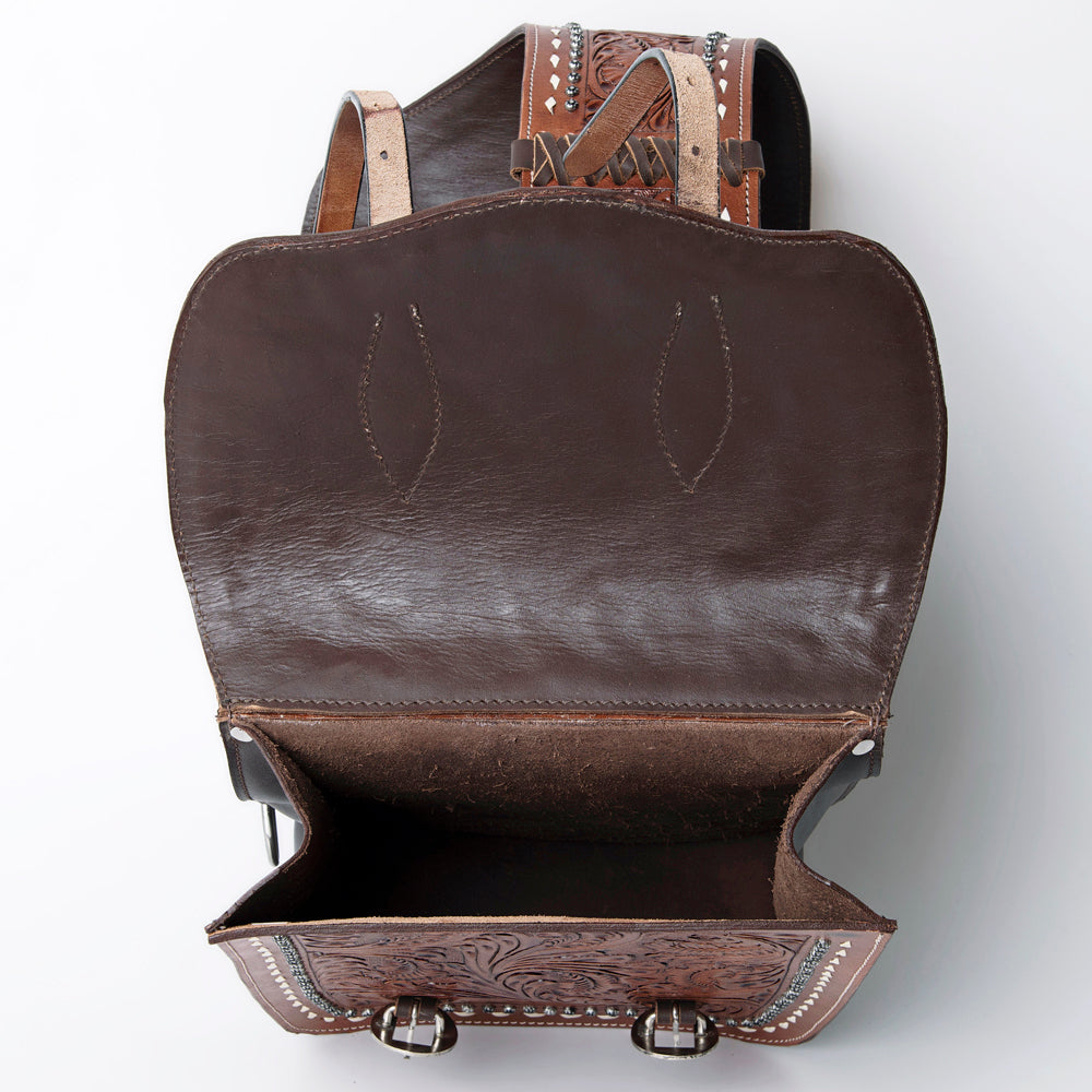 Hilason Western Horse Leather Saddle Bag Heavyduty Traditional Trail Ride