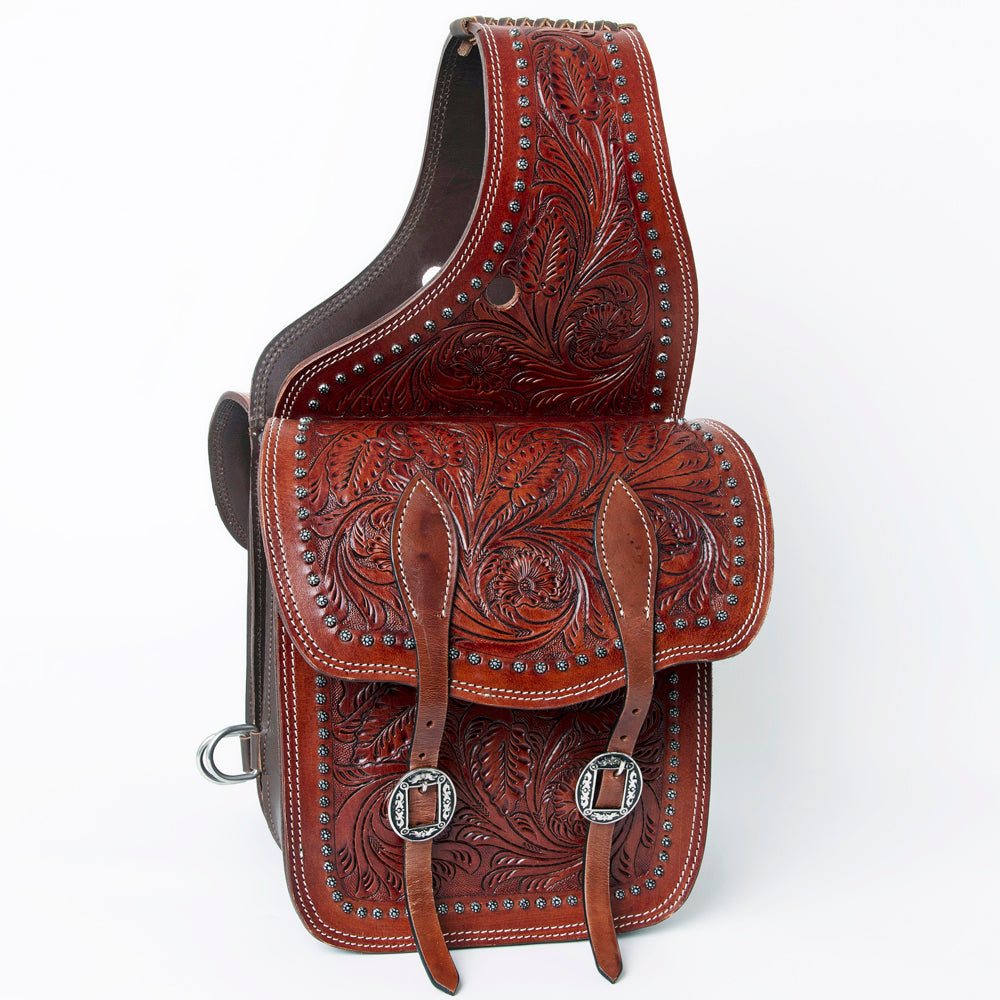 Hilason Western Horse Leather Saddle Bag Heavyduty Traditional Trail Ride
