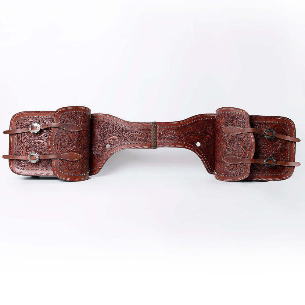 Hilason Western Horse Leather Saddle Bag Heavyduty Traditional Trail Ride