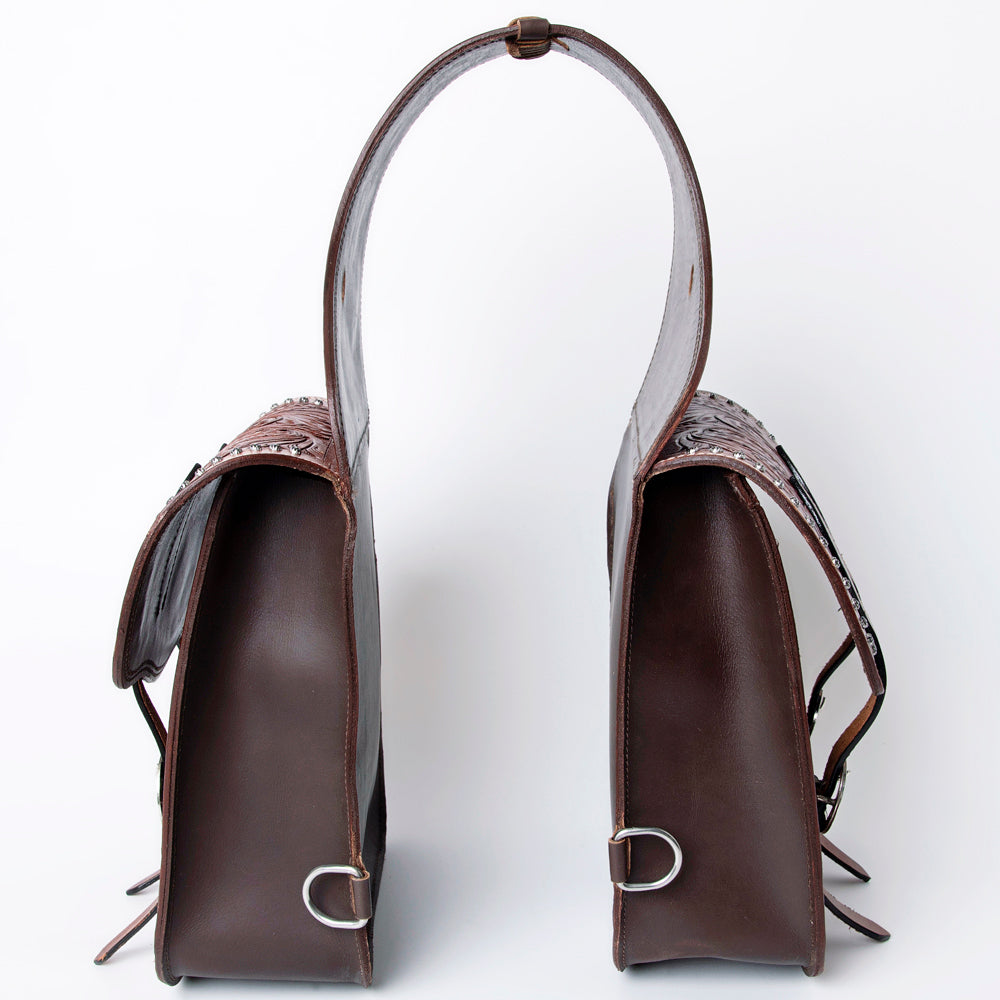 Hilason Western Horse Leather Saddle Bag Heavyduty Traditional Trail Ride
