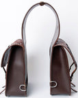 Hilason Western Horse Leather Saddle Bag Heavyduty Traditional Trail Ride