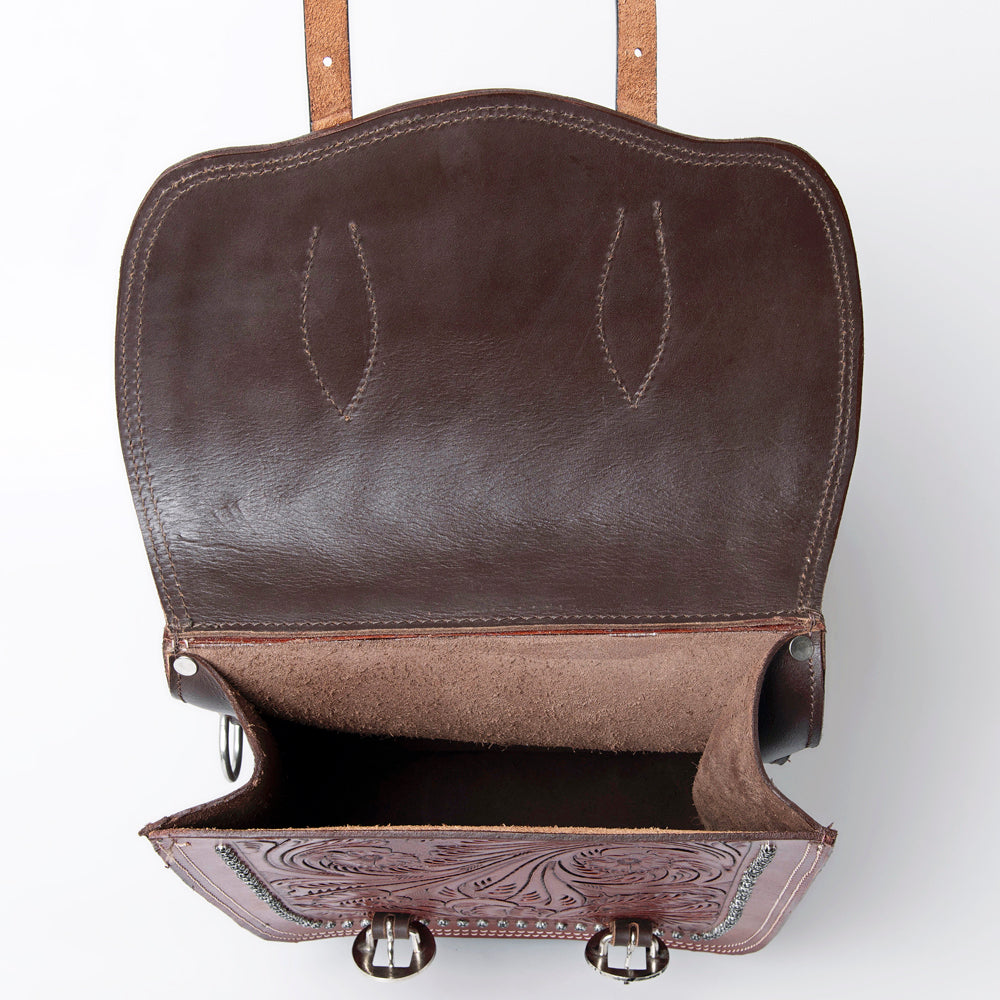 Hilason Western Horse Leather Saddle Bag Heavyduty Traditional Trail Ride