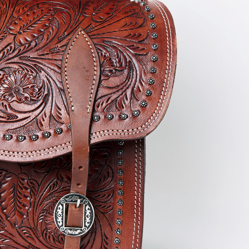 Hilason Western Horse Leather Saddle Bag Heavyduty Traditional Trail Ride