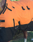 Hilason 1200D Turnout Light Winter Waterproof Rain Sheet Horse Sheet Black