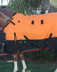 Hilason 1200D Turnout Light Winter Waterproof Rain Sheet Horse Sheet Black