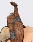 Hilason Western Horse Barrel Flex Trail Saddle American Leather Brown