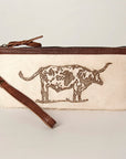 American Darling Wristlet Hair on Genuine Leather Western Women Bag | Handbag Purse | Women Wristlet | Wristlet Wristlet | Travel Wristlet | Leather Wristlet | Clutch Wristlet