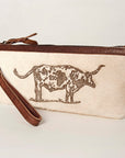 American Darling Wristlet Hair on Genuine Leather Western Women Bag | Handbag Purse | Women Wristlet | Wristlet Wristlet | Travel Wristlet | Leather Wristlet | Clutch Wristlet