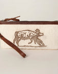 American Darling Wristlet Hair on Genuine Leather Western Women Bag | Handbag Purse | Women Wristlet | Wristlet Wristlet | Travel Wristlet | Leather Wristlet | Clutch Wristlet