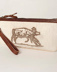 American Darling Wristlet Hair on Genuine Leather Western Women Bag | Handbag Purse | Women Wristlet | Wristlet Wristlet | Travel Wristlet | Leather Wristlet | Clutch Wristlet