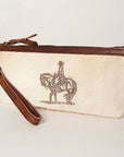 American Darling ADBG344BO Wristlet Hair On Genuine Leather women bag western handbag purse