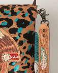American Darling ADBGS192AF Messenger Hand Tooled Hair-On Genuine Leather Women Bag Western Handbag Purse