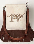 American Darling ADBGS192AG Messenger Hair-On Genuine Leather Women Bag Western Handbag Purse
