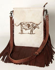 American Darling ADBGS192AG Messenger Hair-On Genuine Leather Women Bag Western Handbag Purse