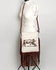 American Darling ADBGS192AH Messenger Hair-On Genuine Leather Women Bag Western Handbag Purse