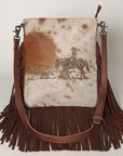 American Darling ADBGS192AI Messenger Hair-On Genuine Leather Women Bag Western Handbag Purse