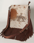 American Darling ADBGS192AI Messenger Hair-On Genuine Leather Women Bag Western Handbag Purse