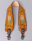American Darling ADSTF169 Hand Tooled Genuine Leather Crossbody Handle Strap For Bags