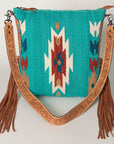 American Darling Saddle Blanket Genuine Leather Women Bag Western Handbag Purse