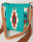 American Darling Saddle Blanket Genuine Leather Women Bag Western Handbag Purse