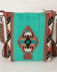 American Darling Saddle Blanket Genuine Leather Women Bag Western Handbag Purse