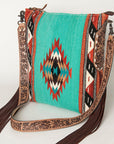 American Darling Saddle Blanket Genuine Leather Women Bag Western Handbag Purse