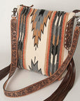 American Darling Saddle Blanket Genuine Leather Women Bag Western Handbag Purse