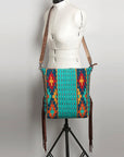 American Darling Saddle Blanket Genuine Leather Women Bag Western Handbag Purse