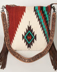 American Darling Saddle Blanket Genuine Leather Women Bag Western Handbag Purse