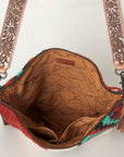 American Darling Saddle Blanket Genuine Leather Women Bag Western Handbag Purse