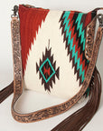 American Darling Saddle Blanket Genuine Leather Women Bag Western Handbag Purse