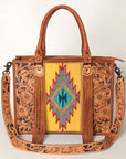 American Darling Briefcase Hand Tooled Saddle Blanket Genuine Leather women bag western handbag purse