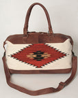American Darling Duffel Saddle Blanket Genuine Leather Women Bag Western Handbag Purse