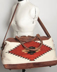 American Darling Duffel Saddle Blanket Genuine Leather Women Bag Western Handbag Purse