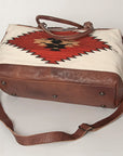 American Darling Duffel Saddle Blanket Genuine Leather Women Bag Western Handbag Purse