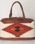 American Darling Duffel Saddle Blanket Genuine Leather Women Bag Western Handbag Purse