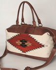 American Darling Duffel Saddle Blanket Genuine Leather Women Bag Western Handbag Purse