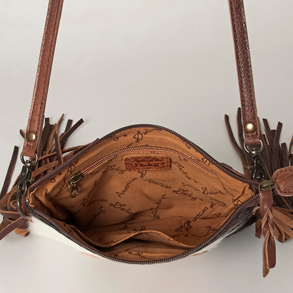 American Darling ADBG932 Crossbody Hair-On Genuine Leather Women Bag Western Handbag Purse