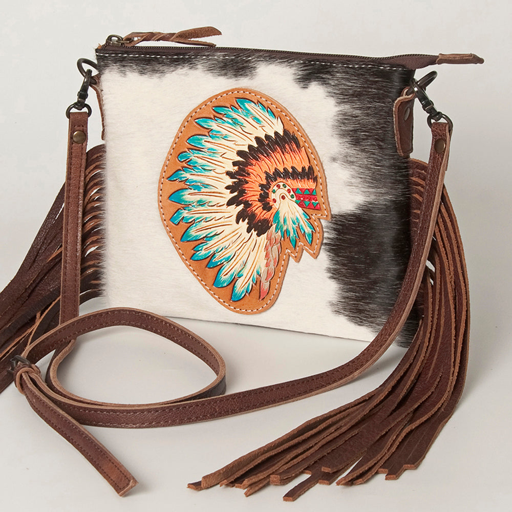 American Darling ADBG932 Crossbody Hair-On Genuine Leather Women Bag Western Handbag Purse