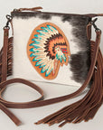 American Darling ADBG932 Crossbody Hair-On Genuine Leather Women Bag Western Handbag Purse