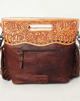 American Darling Clutch Hand Tooled Hair on Genuine Leather Western Women Bag Handbag Purse | Purses for Cute